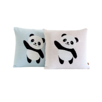Panda Pillow Soft Pink and Blue